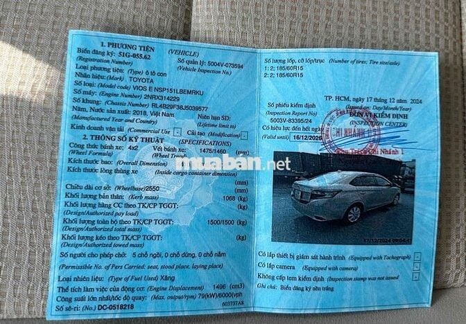 Toyota Vios 2018 1.5E MT - 35000 km