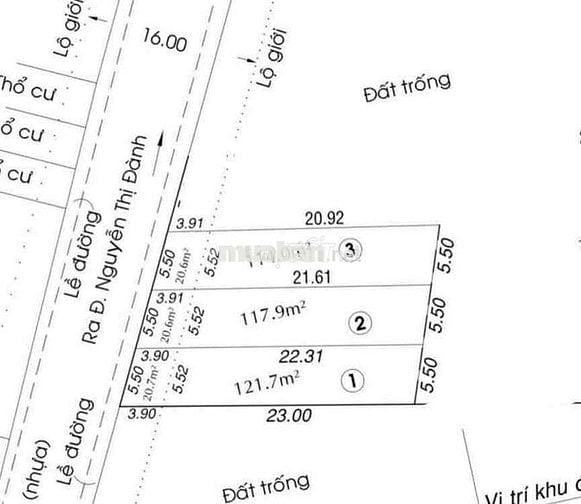 đất mặt tiền . Đồng Bà Canh ,  Nguyễn Thị Đành  HM . VinHomes