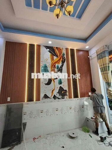 Nhà Hóc Môn 425triệu đúc thật kiên cố sát chợ Nhị Xuân điện nước sẵn