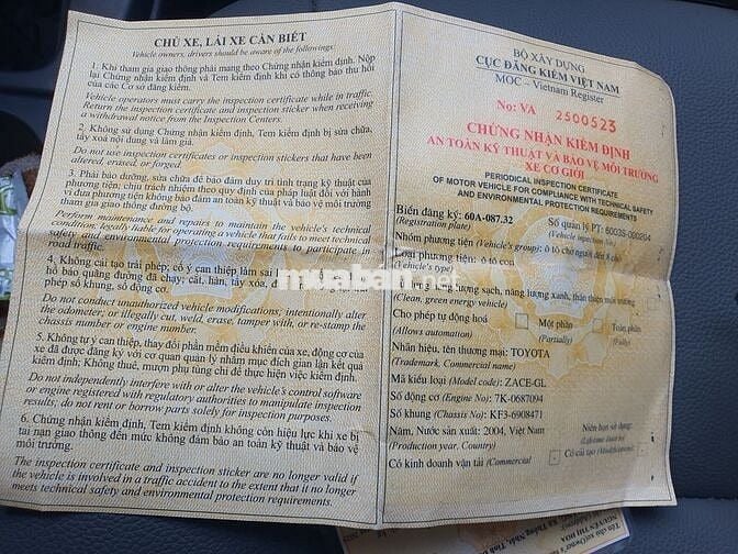 Toyota Zace GL 2004 Xanh dưa