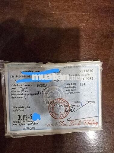 Bán Honda Spacy 2008 chính chủ màu trắng