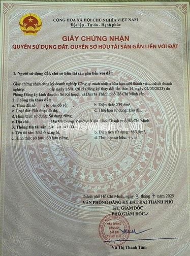 Bán đất góc 2 mặt tiền hẻm Hai Bà Trưng, Q3, 262m2 đất, sổ hồng, 90 tỷ