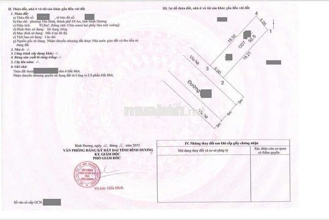 Đất kdc Đất mới phường Tân Bình Tp Dĩ An