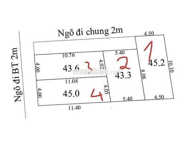 Đất 210m2 ngang 10m chia 4 lô Mỹ Trạn, Nam Sơn 2,85 tỷ