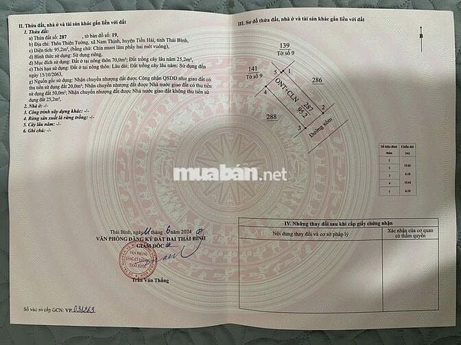 Chính chủ bán 3 lô đất đẹp nhất dự án – Tiền Hải, Thái Bình