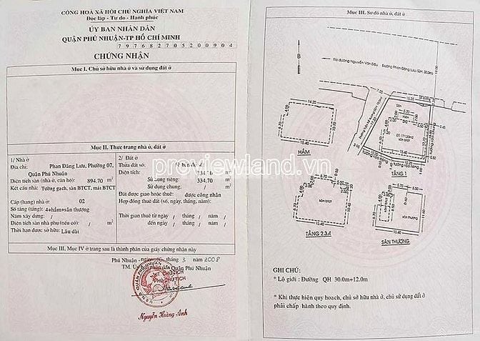 Bán tòa nhà Phan Đăng Lưu, Quận Phú Nhuận, 334,7m2 đất, 1 hầm + 5 tầng