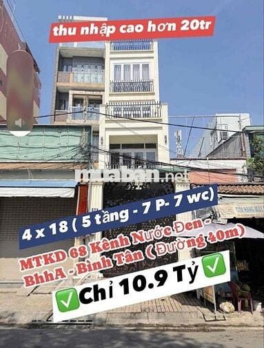 ♻️MTKD Kênh nước đen - 5 tầng -7p nhỉnh 10 tỷ