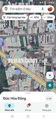 ĐẤT SỔ ĐỎ 75M2 CẦN BÁN GẤP ĐƯỜNG TỈNH LỘ 10 ĐỨC HÒA ĐÔNG, ĐỨC HÒA