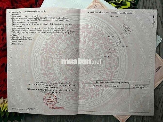 Lô đất vị trí trung tâm An Phú Bình Dương