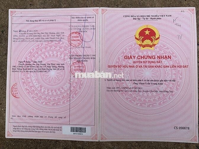 BÁN Lô Đất Full Thổ Cư Tại Xã Hố Nai 3, Huyện Trảng Bom, Tỉnh Đồng Nai