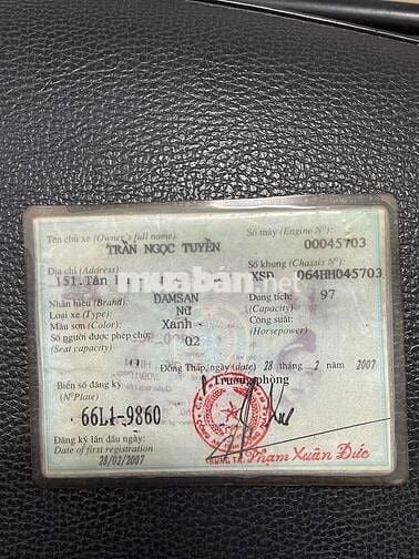 WAVE NHẬP HÀN QUỐC 2007 BS 66 CÓ GL ĐỖI XE KHÁC