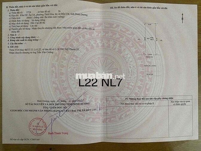 Cần Bán Đất Thới Hoà - Tphcm - Chỉ 5Ty1