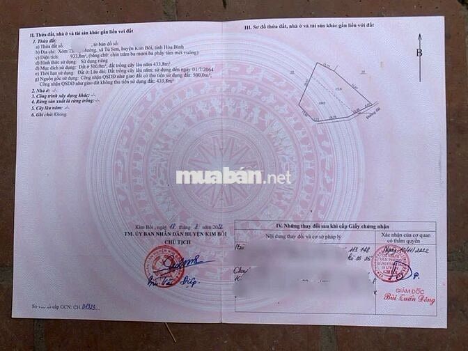 BÁN 1,4HA ĐẤT NGHỈ DƯỠNG CÓ THỔ CƯ TẠI KIM BÔI HOÀ BÌNH SIÊU ĐẸP