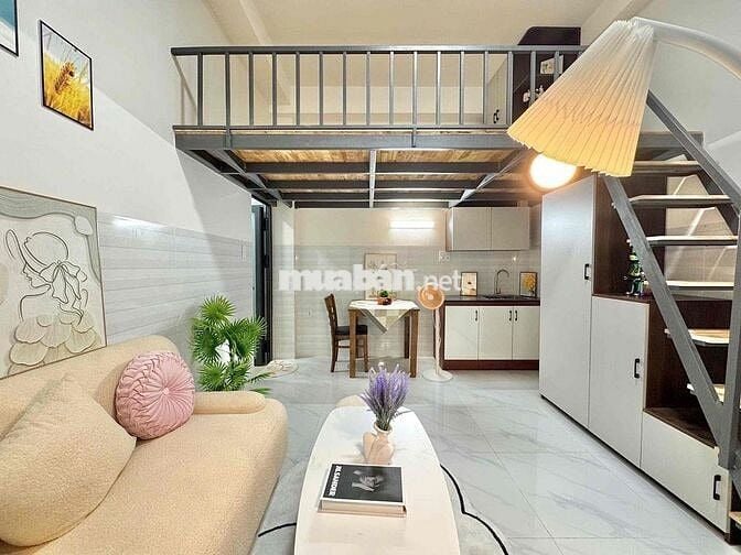 DUPLEX GÁC CAO_FULL NỘI THẤT (THANG MÁY_BẢO VỆ) VƯỜN LÀI.Q12_ĐH NTT_VL