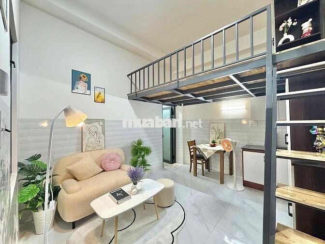 DUPLEX GÁC CAO_FULL NỘI THẤT (THANG MÁY_BẢO VỆ) VƯỜN LÀI.Q12_ĐH NTT_VL