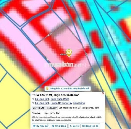 📣 CHÍNH CHỦ BÁN ĐẤT CÓ THỔ CƯ - GIÁ 500 Triệu - CÁCH TP GÒ CÔNG 6KM 🔥
