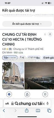 Bán căn hộ Cc khu 10ha, Trường Chinh, Tân Thới Nhất, Q12. 52m2, 1pn