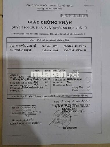 Nhà chính chủ 137m2 1 phòng ngủ đường Trường Chinh Quận 12