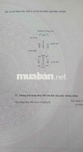 Chào bán lô đất bê tông chính điện ngọc 6*26