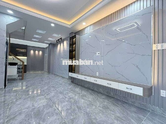 TÂN PHÚ, 4 TẦNG, HẺM 5M , HƯỚNG NAM, 4PN, DT:45M2, NHÀ MỚI, HƠN 7 TỶ