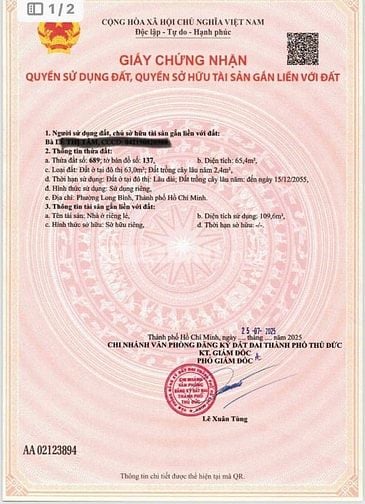 Bán nhà 1 trệt 1 lầu phường Long Bình (Long Thạnh Mỹ cũ), hẻm xe tải