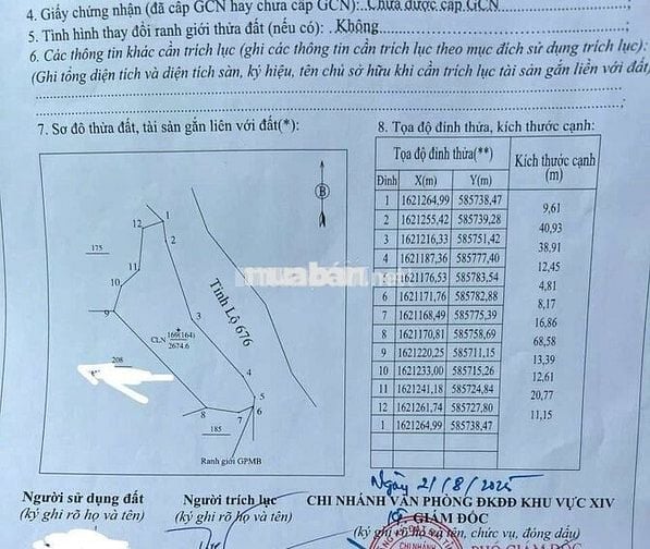 Đất mặt tiền tỉnh lộ 676 siêu đẹp giá mềm