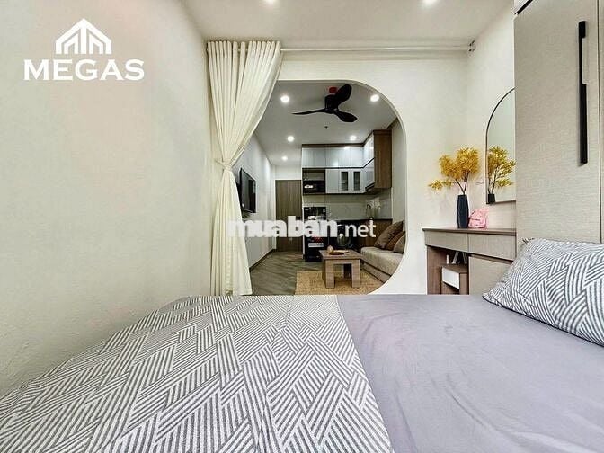 STUDIO - 1PN - TÁCH BẾP - FULL NỘI THẤT - BAN CÔNG - NGAY LOTTE MART