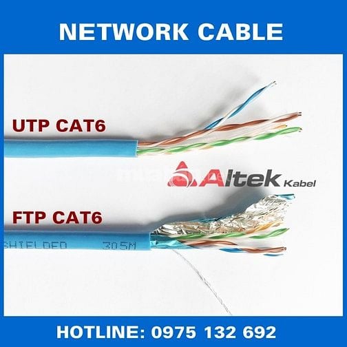 Cáp mạng 4 pair FTP Cat6 Altek Kabel chính hãng