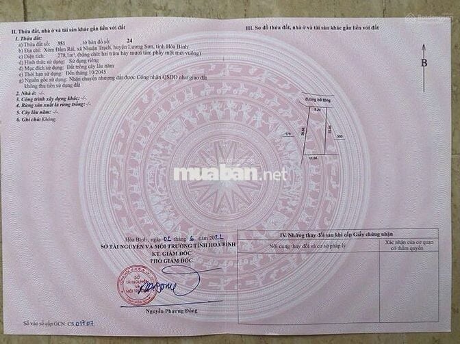 Đất đẹp Đầm Rái 278.1m² chỉ 1,3 tỷ, view thoáng mát, pháp lý rõ ràng