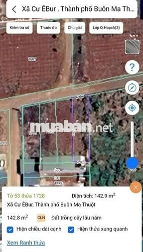 Đất hẻm Giải Phóng thôn 2 Cưebur 6x22,5m