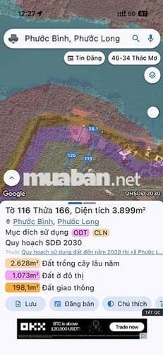 Bán đất view Hồ + Núi mặt tiền đường