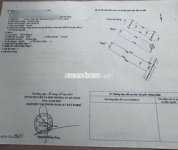 Nhà riêng 54m2, 3 phòng ngủ, 2 WC đường Lý Tự Trọng, Hải Châu, Đà Nẵng