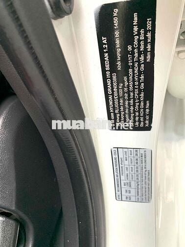 Hyundai i10 sedan 1.2AT sx 2021, 1 chủ từ mới