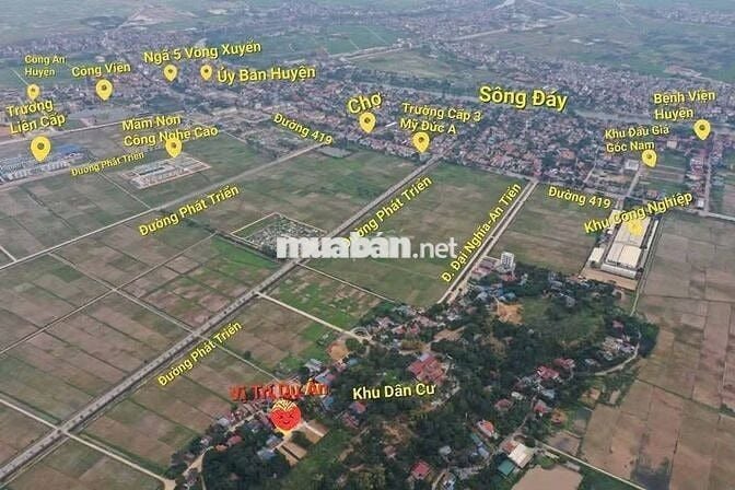 Bán Đất Thị Trấn Đại Nghĩa Mỹ Đức 50m2 giá chỉ 980 triệu- Siêu Hời