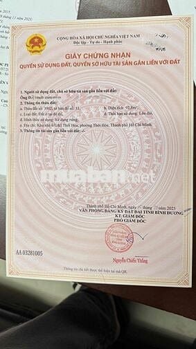 Bán lô góc đẹp nhất khu nhà ở U&I Thới Hòa TPHCM