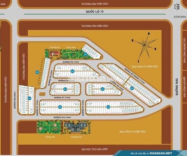 Bán lô góc đẹp nhất khu nhà ở U&I Thới Hòa TPHCM