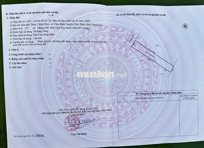 Đất thổ cư tại Cẩm Bình, Cẩm Thủy, Thanh Hóa