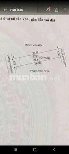 Đất MT đường nhựa Khu8, Phú Hoà, DT: 5x29, thổ cư: 60, đường rộng 5m