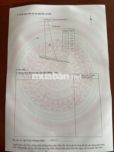 Đất 373m² có quy hoạch thổ cư, giáp rạch đẹp – giá chỉ 190 triệu