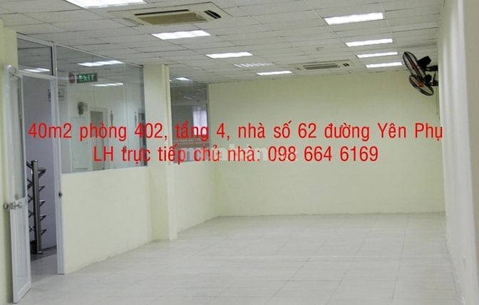 Cho thuê văn phòng tại 62 Đường Yên Phụ, Ba Đình, Hà Nội, 10 triệu VND
