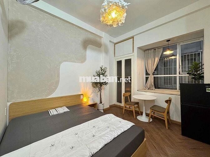 cho thuê cân hộ mini Q1- Lý Tự Trọng - 1PN, ban công, máy giặt riêng