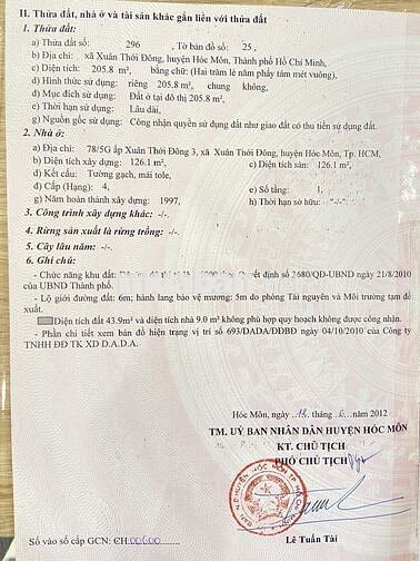 BÁN GẤP NHÀ NÁT 78/5G XUÂN THỚI ĐÔNG 3 , XÃ XUÂN THỚI SƠN( XTĐ cũ)