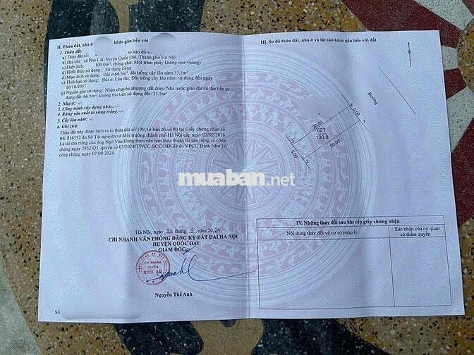 CC CẦN TIỀN LÀM NHÀ BÁN ĐẤT TÁI ĐỊNH CƯ VAI RÉO HOÀ LẠC ĐÓN SÓNG METRO