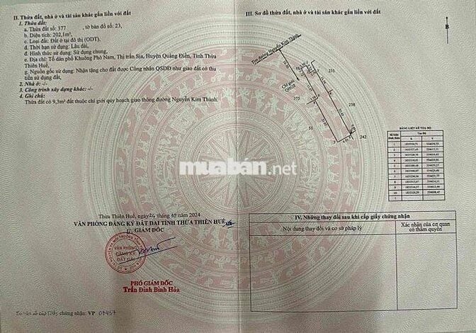 Bán đất mặt tiền đường 32m Nguyễn Kim Thành