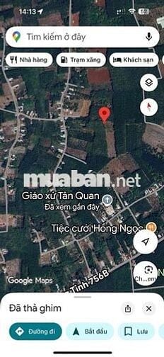 Đất thổ cư gần khu dân cư, cách chợ Tân Quan 2km, giá chỉ 205tr