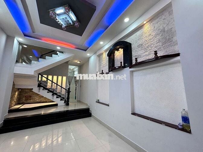 Cho thuê nhà 3 lầu mới hẻm thông xe hơi 1/ đường số 2 p16 GV giá 14tr