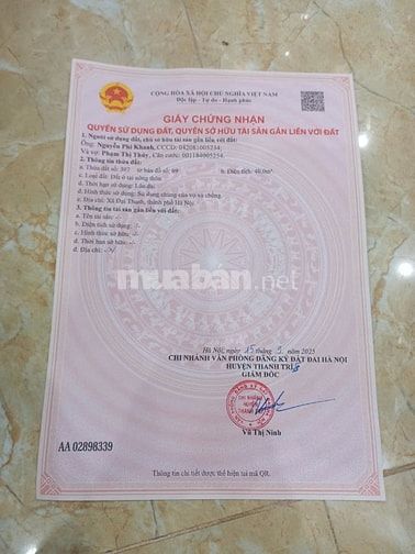 Bán nhà riêng tại Xã Vĩnh Quỳnh, 5,6 tỷ, 40m2, 5PN, 4WC, 4 tầng, mặt t