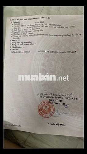 🆘VỠ NỢ CẦN XẢ GẤP LÔ GÓC 2MT 116m2 FULL THỔ NGAY SÁT QL22 CHỈ 490TR!!