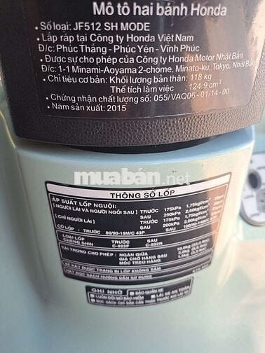 SH mode 2015 hàng bỏ mẫu ít chạy còn như mới 9 chủ