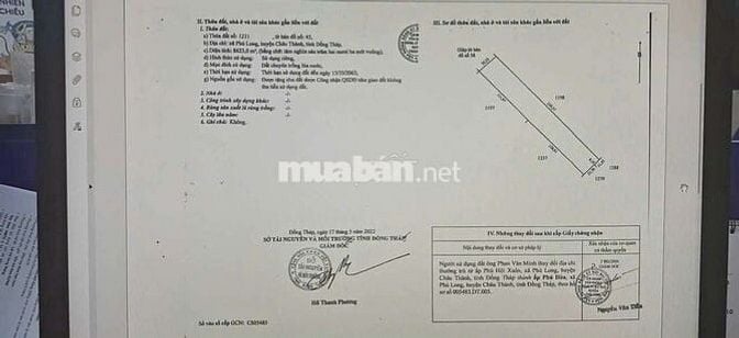 Bán 1 hecta đất trồng sầu riêng đồng tháp mặt tiền 9m